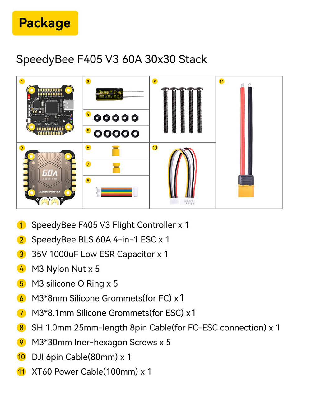 SpeedyBee-F405-V3-BLS-60A-4In1-ESC-F4-OSD-Flugsteuerung-3-6S-mit-9V-5V-33V-BEC-Ausgang-Stack-fuumlr--2008622-19